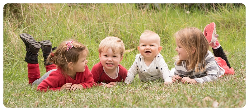 Kids Lying on the Grass