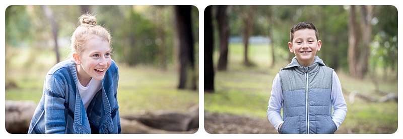 Solo Photos of a girl and a boy during autumn