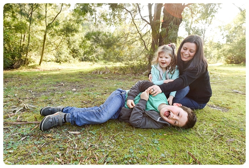 Mum with Son and Daughter