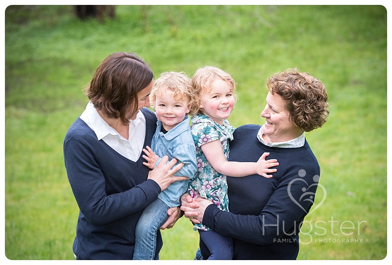 Boy and a girl and their mums