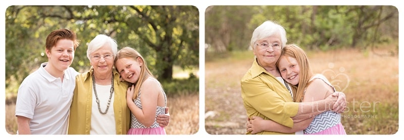 In the park with grandma and grandkids