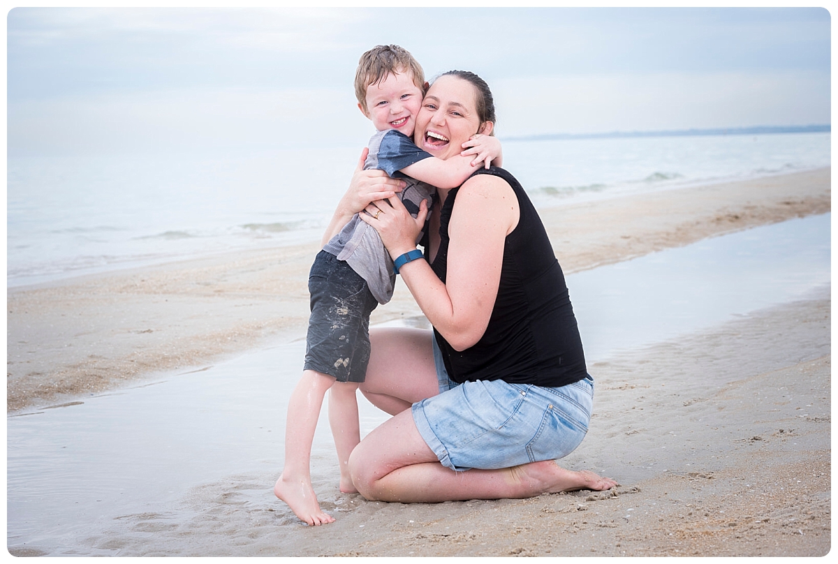 Beach,boy mum,