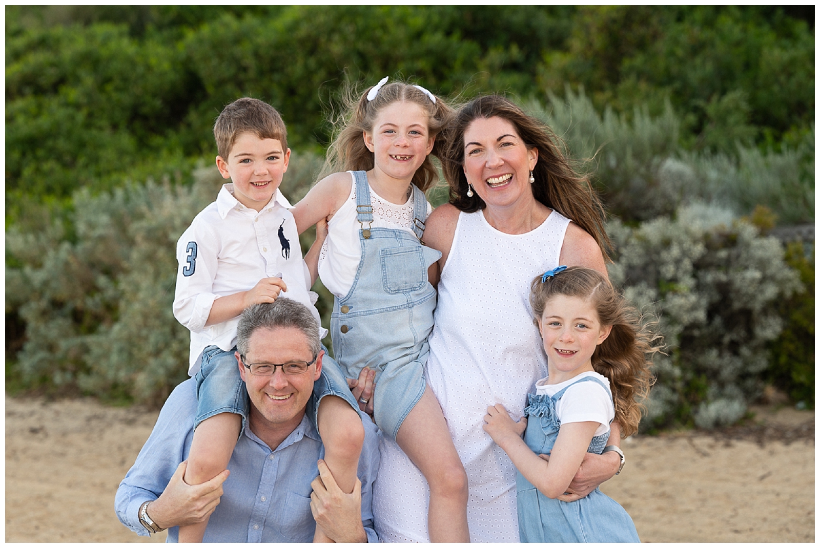 The beach at 7.30am