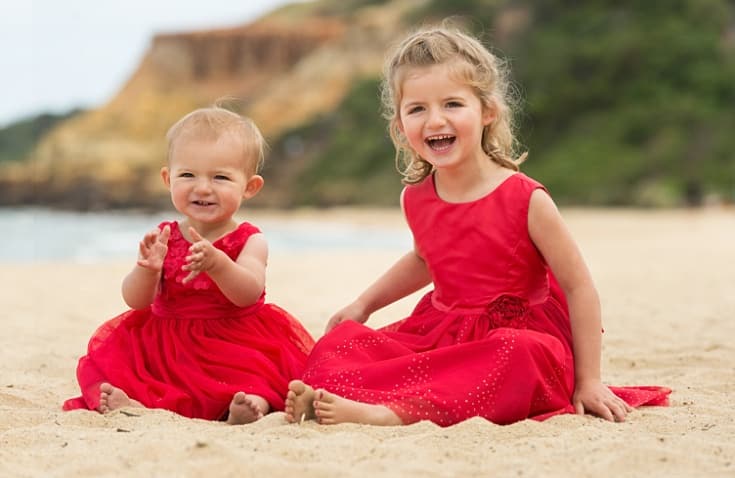 Sisters At The Beach